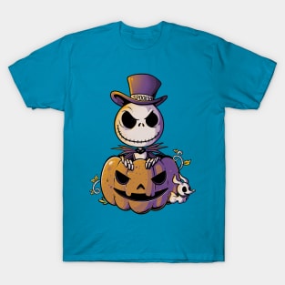 Spooky Jack Scary Pumpkin Halloween - Light T-Shirt